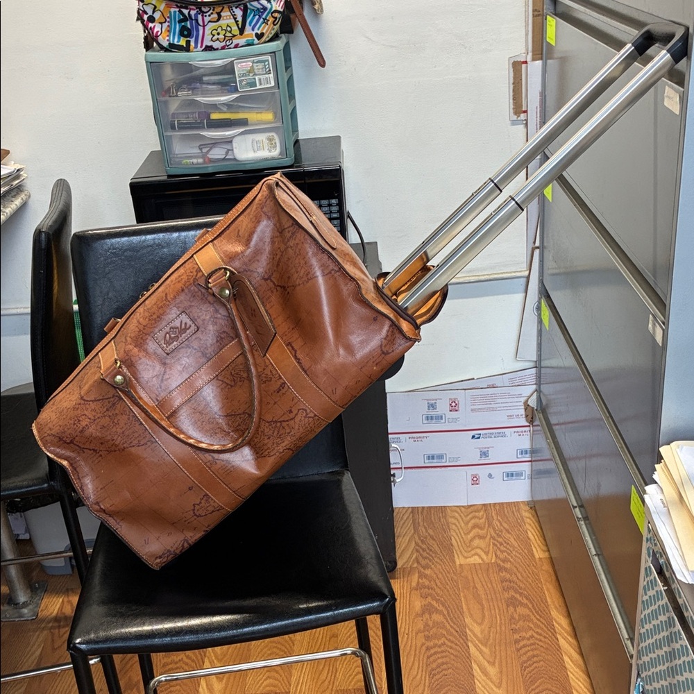 Patricia Nash Tan Leather Duffel Bag - Picture 8 of 12